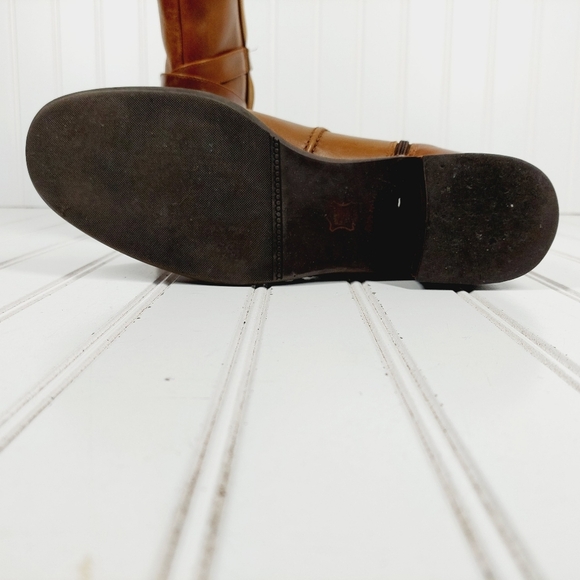 Talbots Narrow  Brown Leather Zip Up Buckle Accent Ankle Booties i923 - Picture 12 of 14